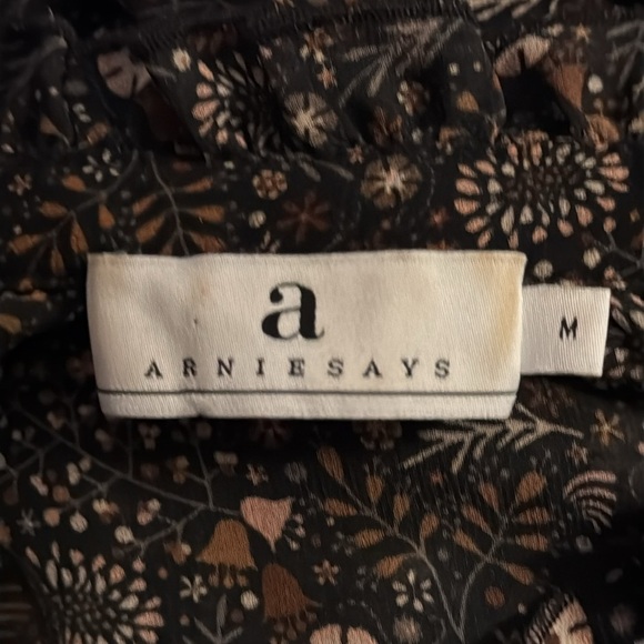 Arnie Says Norwegian Brand Sz M floral print Boho tiered lightweight Boho dress - Picture 5 of 6